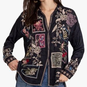 Johnny Was black BRIONY BLOUSE